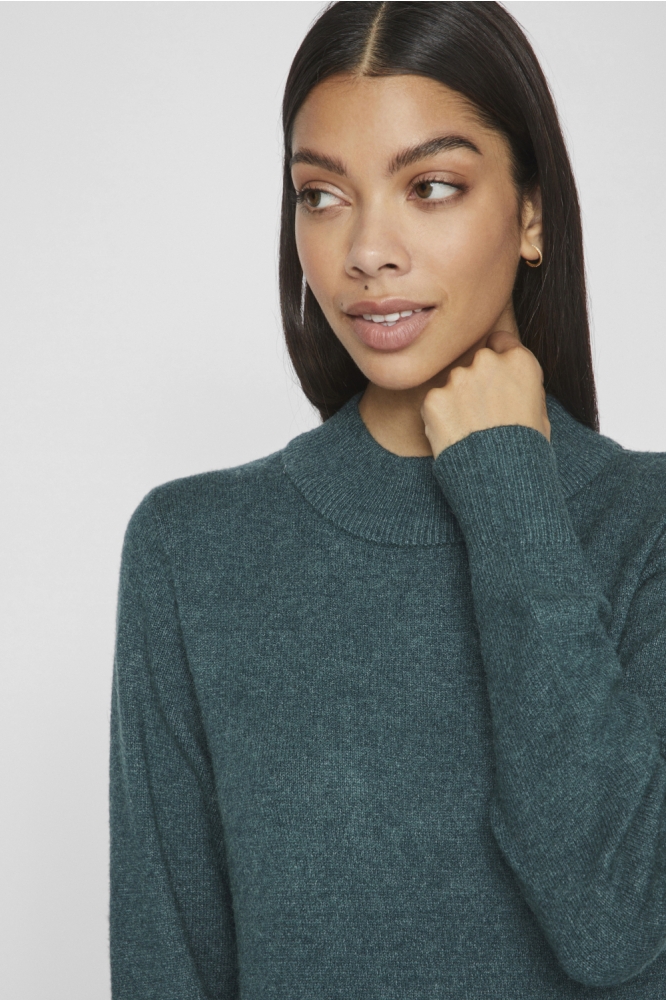 Vila groene dames jurk | Close up