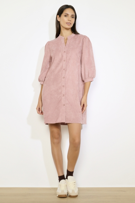 LolaLiza roze dames jurk | Model vooraanzicht