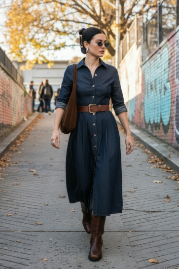 Hype Drop Jurk HDOSANA LS LONG SHIRT DRESS 32000105 Titan