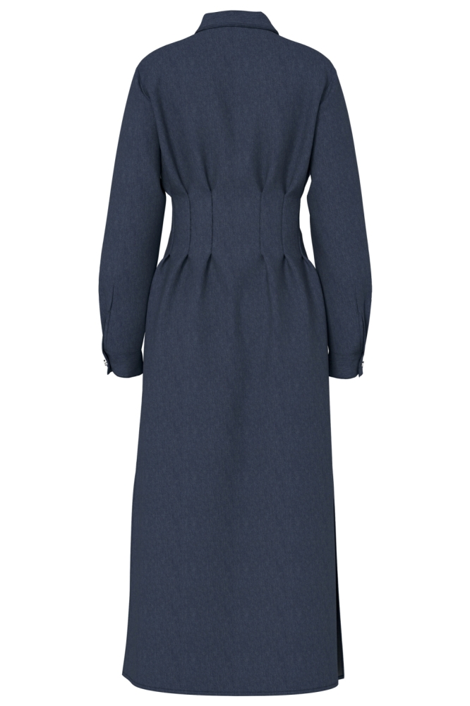 Hype Drop blauwe dames jurk | Achteraanzicht