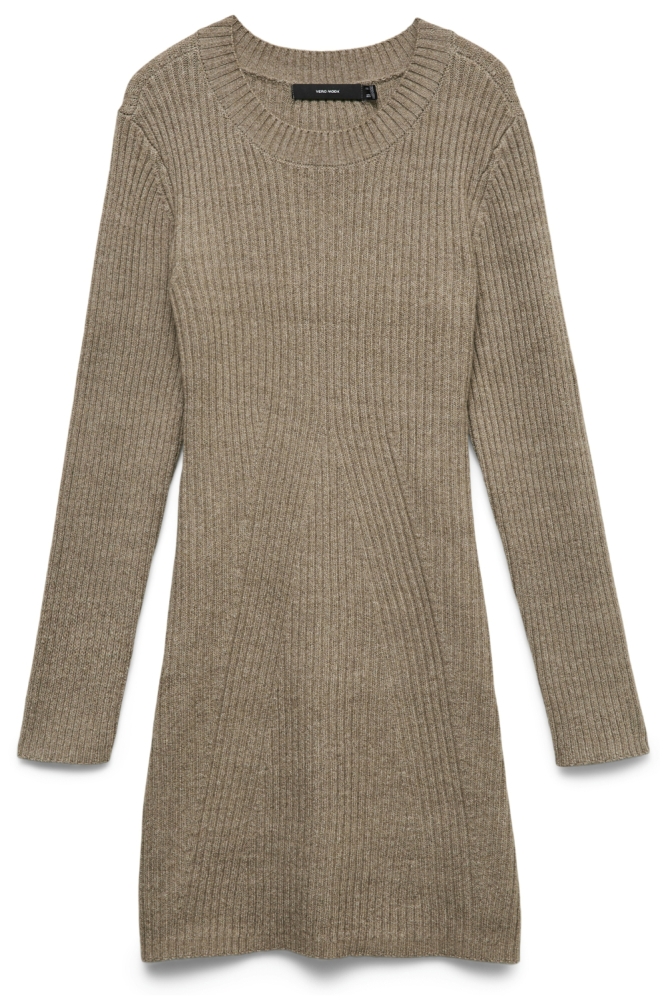 Vero Moda taupe dames jurk | Vooraanzicht