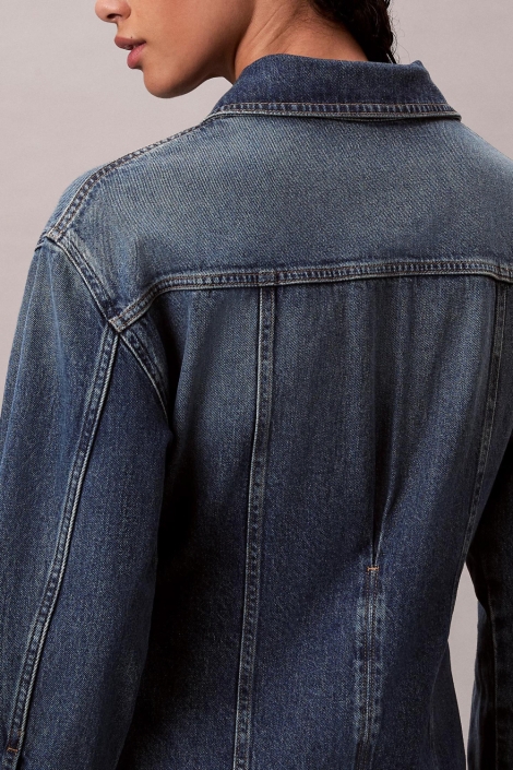 Calvin Klein blauwe dames jurk | Close up