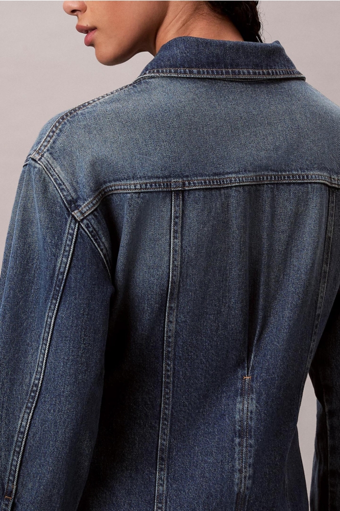 Calvin Klein blauwe dames jurk | Close up