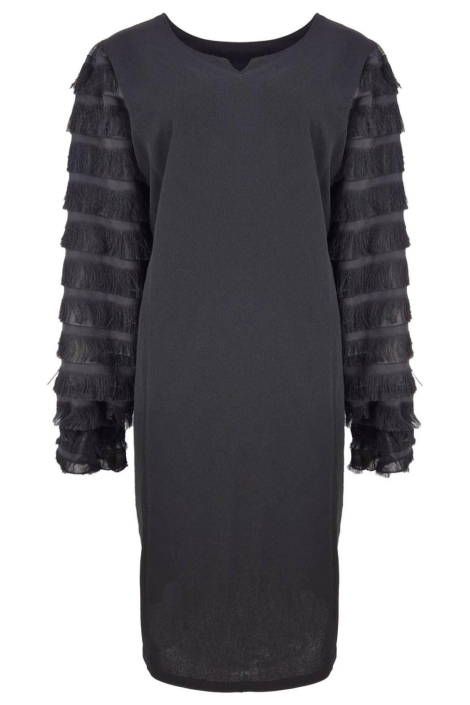 FOS Amsterdam zwarte dames jurk | Vooraanzicht