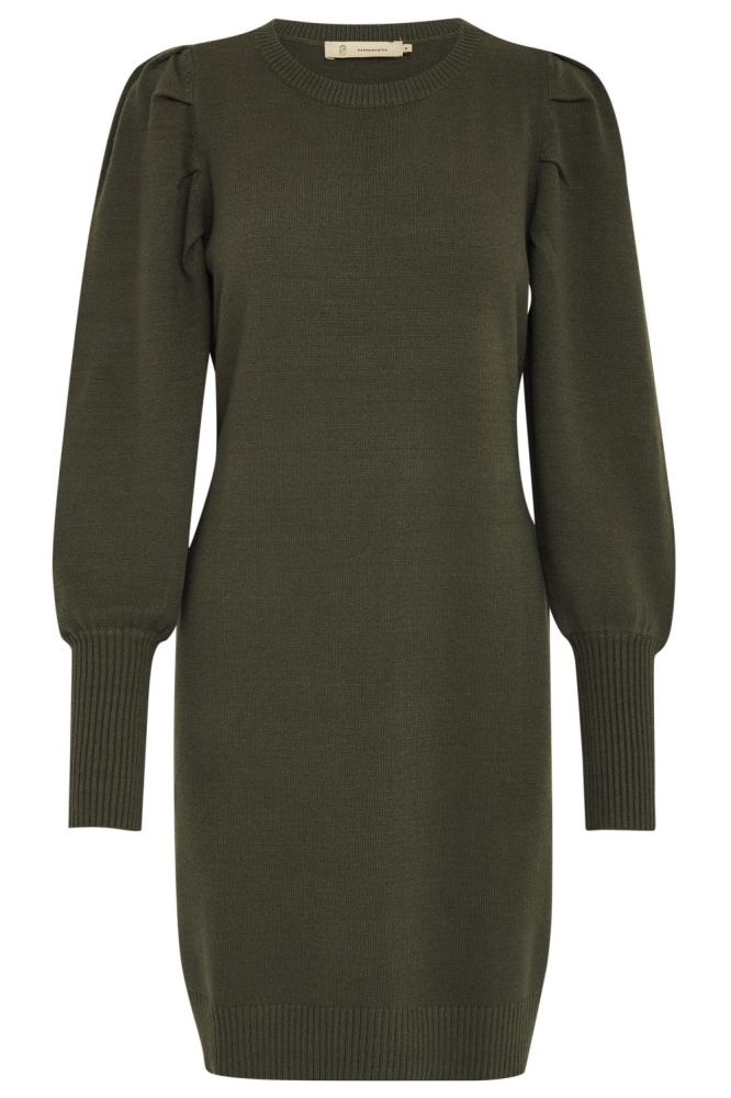 Peppercorn groene dames jurk | Vooraanzicht