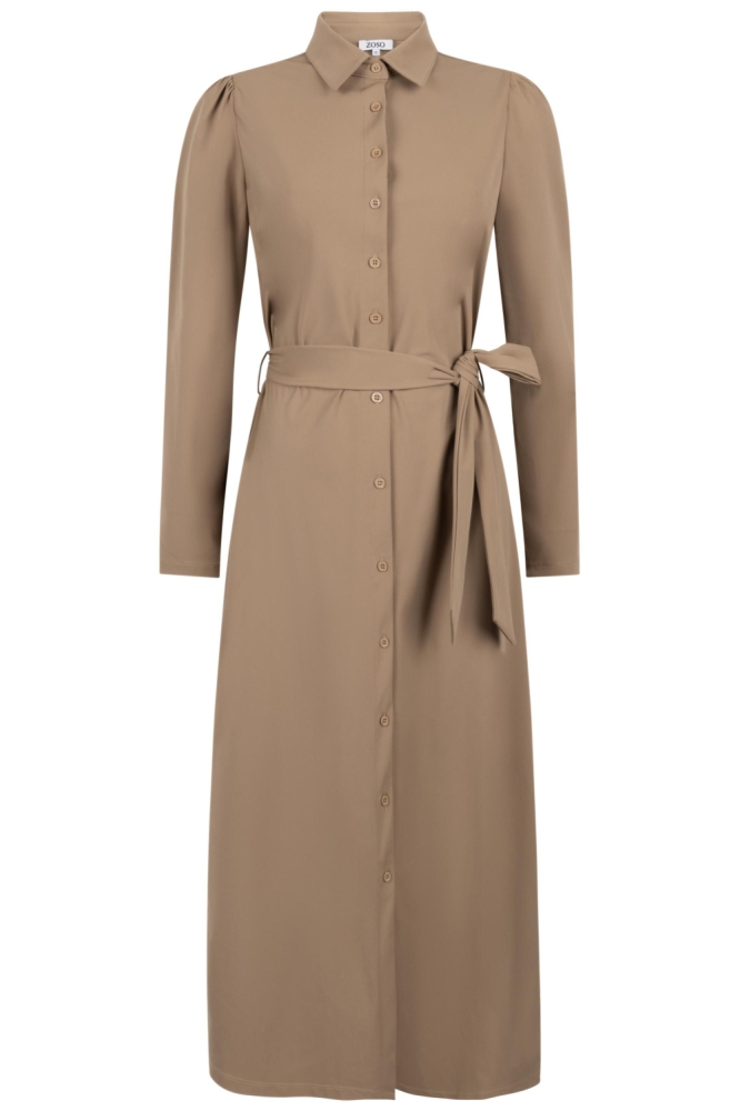 Zoso camel dames jurk | Vooraanzicht