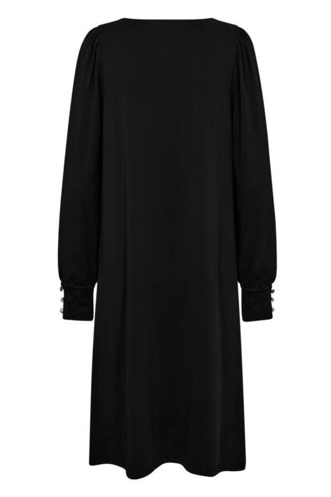 Freequent zwarte dames jurk | Achteraanzicht