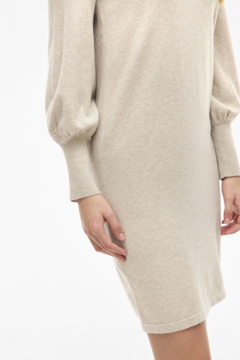 Vila beige dames jurk | Kleurstaal