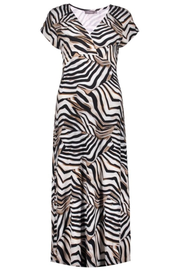 Geisha Jurk JANE JURK MET ANIMAL PATROON 57364 60 Off-white/Black