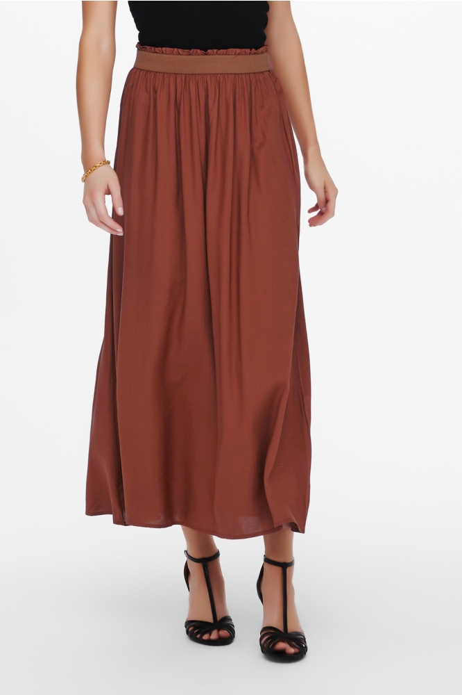 ONLVENEDIG PAPERBAG LONG SKIRT WVN 15164606 Henna