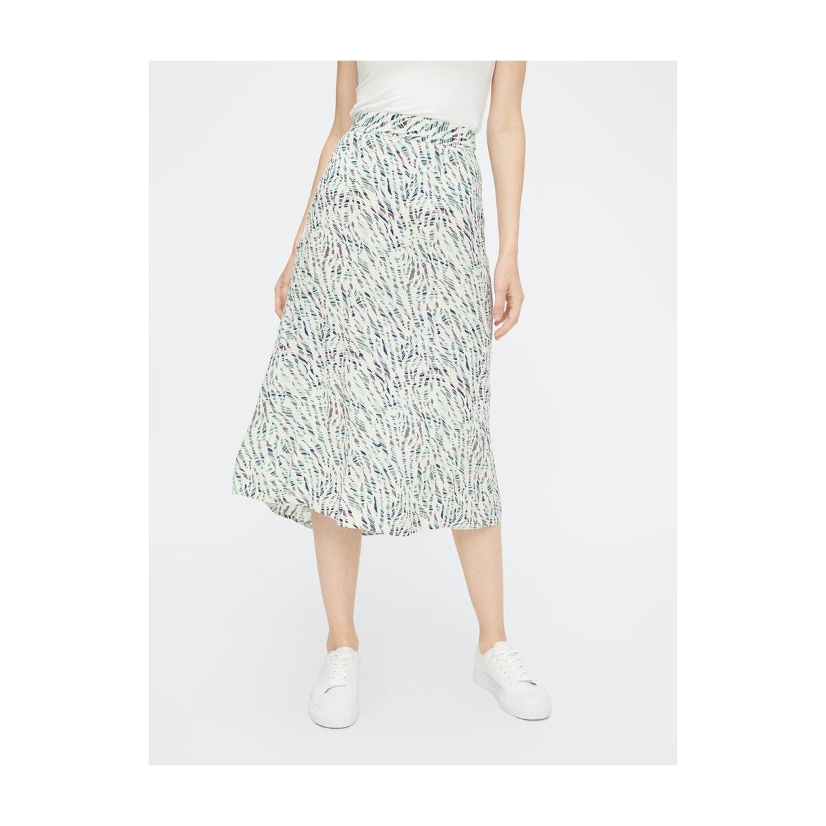 pcmarguerite mw midi skirt 17104704 pieces rok whitecap gray