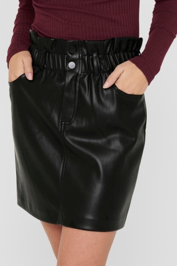 Only Rok ONLMAIYA-MIRI FAUX LEATHER SKIRT CC 15206801 Black