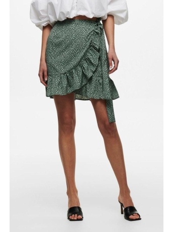 Only Rok ONLOLIVIA WRAP SKIRT WVN NOOS 15219146 CHINOIS GREEN/BLACK SPOT