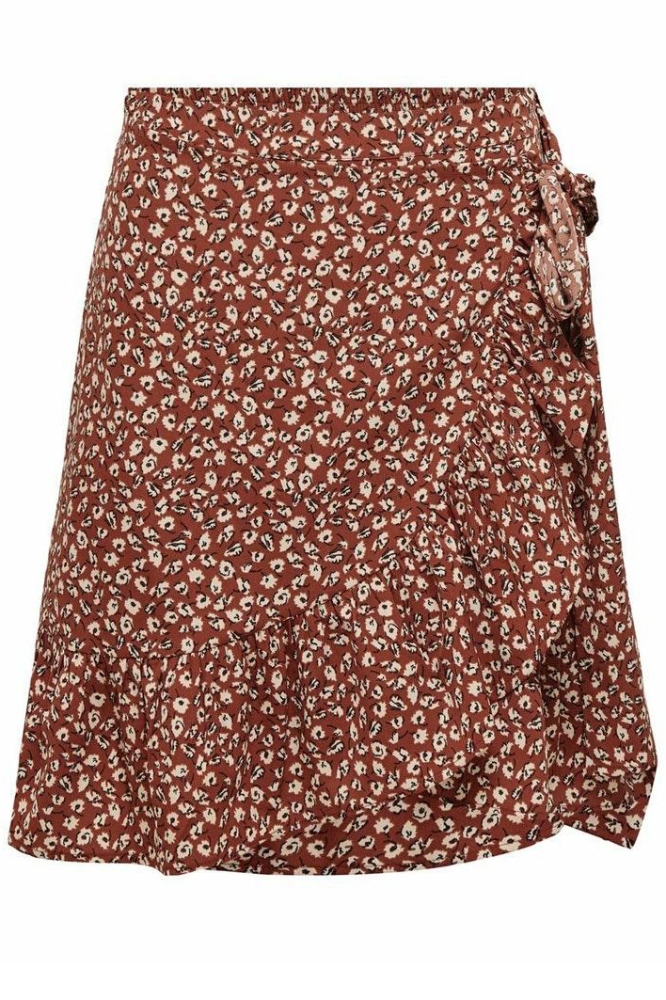 ONLOLIVIA WRAP SKIRT WVN NOOS 15219146 HENNA/TWO TONE F