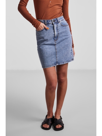 Pieces Rok PCPEGGY HW DENIM SKIRT BC 17132445 Light Blue Denim