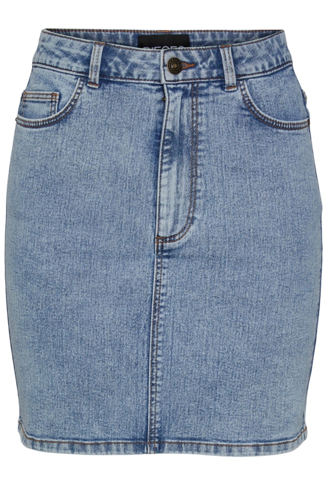PCPEGGY HW DENIM SKIRT BC 17132445 Light Blue Denim