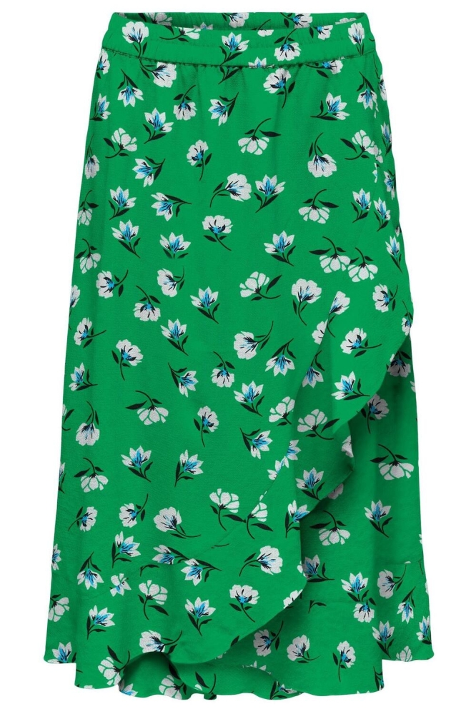 ONLCARLY FLOUNCE LONG SKIRT WVN NOO 15224124 GREEN BEE