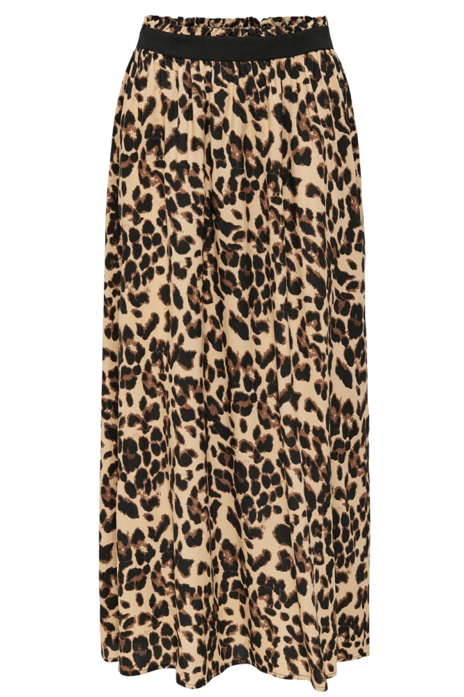 ONLVENEDIG AOP LIFE LONG SKIRT WVN 15251761 BLACK/LULU LEO