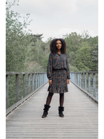 Zusss Rok ROK MET PRINT ZWART