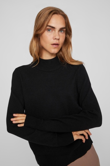 Vila Trui VIRIL CREWNECK L/S KNIT TOP - NOOS 14074306 BLACK