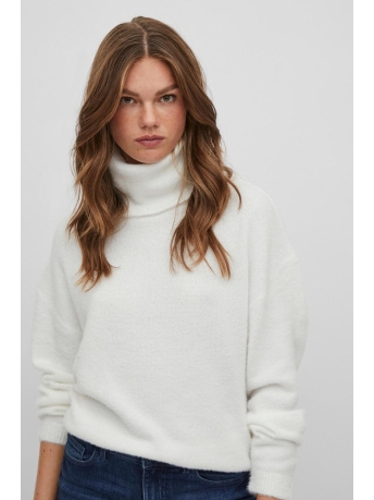 Vila Trui VILAJULI ROLLNECK L/S KNIT - NOOS 14074301 White Alyssum