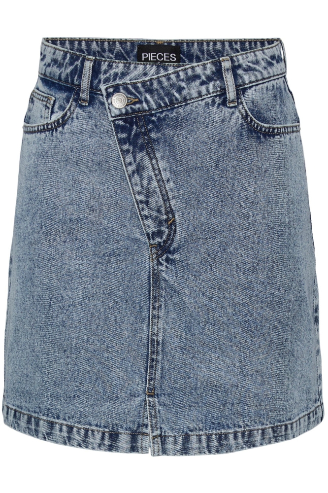 PCKAVAY HW ASYMMETRIC FLY SKIRT BC 17138201 LIGHT BLUE DENIM