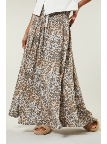 10 Days Rok SMOCK SKIRT LEOPARD 20 106 3201 1002 ECRU