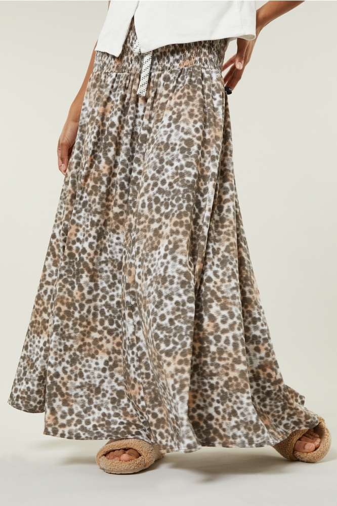 SMOCK SKIRT LEOPARD 20 106 3201 1002 ECRU