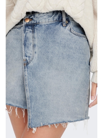 Only Rok ONLKAT HW UNEAVEN CL DNM SKIRT CRO 15290439 LIGHT BLUE DEMIN