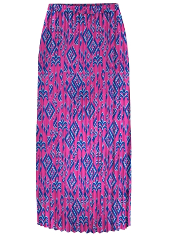 Only Rok ONLALMA LIFE POLY PLISSE SKIRT AOP 15222539 FUCHSIA PURPLE