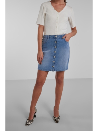 Pieces Rok PCPEGGY HW SKIRT NOOS BC 17126258 Light Blue Denim