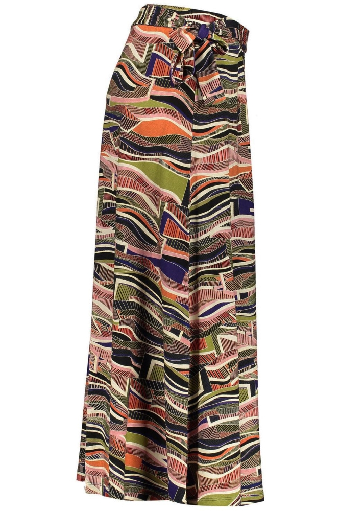 MIDI ROK STRAP ALLOVER PRINT 36101 60 JILL Army/Black/Terra