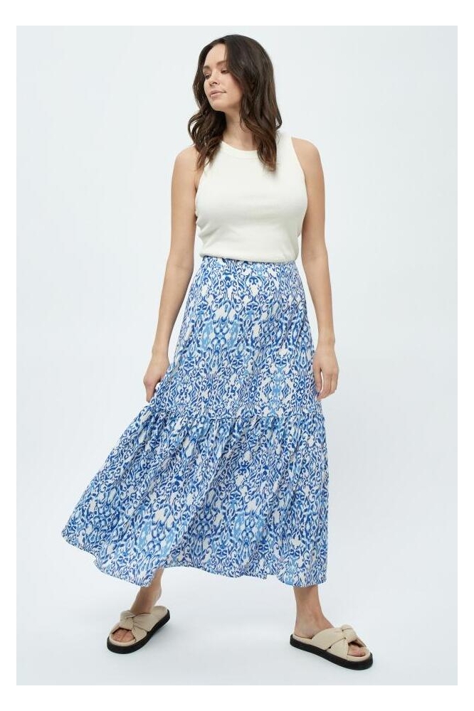 NICOLINE MAXI SKIRT PC7019 2993P MARINA BLUE PRINT