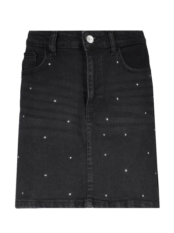 Pieces Rok PCPENNY HW SHORT RHINESTONE SKIRT D 17148493 Black/RHINE STDO