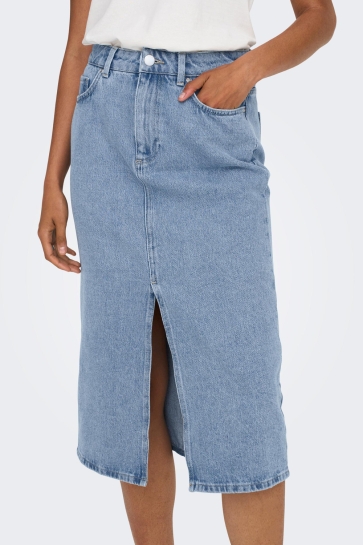 Only Rok ONLBIANCA MIDI SKIRT DNM REA NOOS 15319268 LIGHT BLUE DENIM