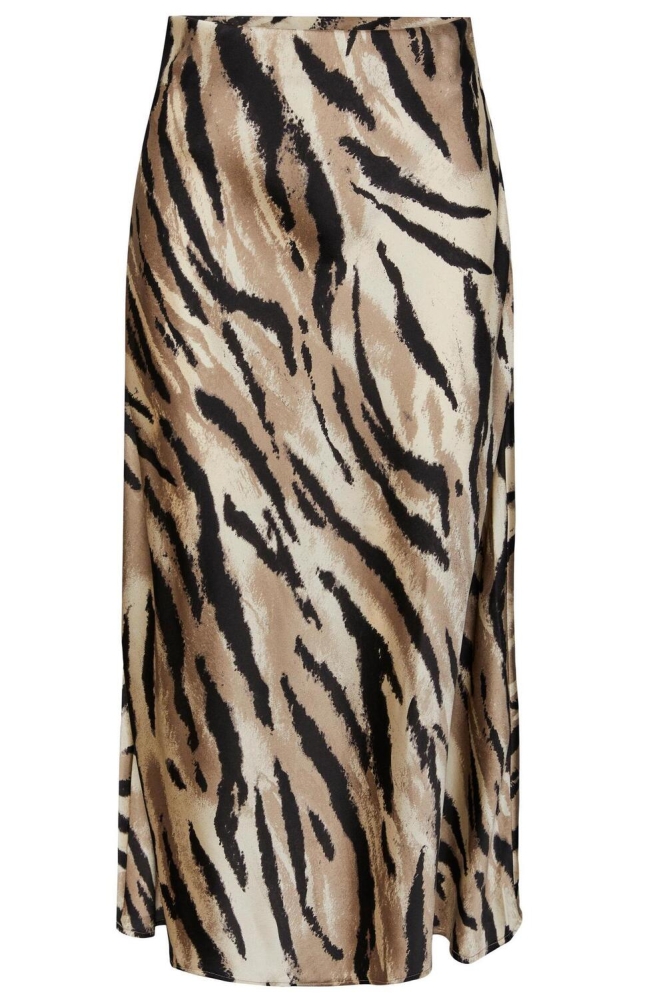 PCFEI HW MIDI SKIRT 17145469 Frosted Almond/Tiger