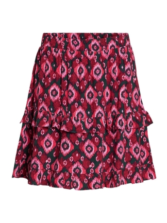 Vila Rok VIKIKKI RW FLOUNCE SHORT SKIRT/SU/L 14092589 Ponderosa Pine/Iza beet r
