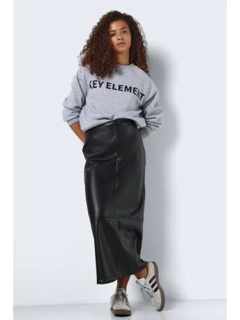 Noisy may Rok NMCLARA PU HW LONG SKIRT WVN 27028997 Black