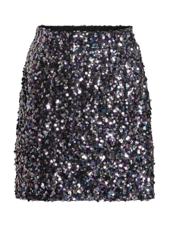 Vila Rok VIMANA HW SEQUINS SKIRT 8 14095658 BLACK/COLORFUL S