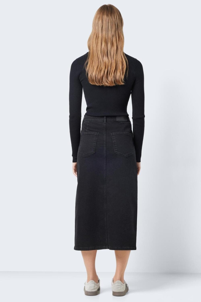 NMKATH NW SLIT MIDI SKIRT VI478BL N 27030078 BLACK DENIM