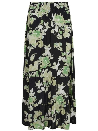 Freequent Rok FQMISON SKIRT 202963 BLACK W PIQUANT GREEN