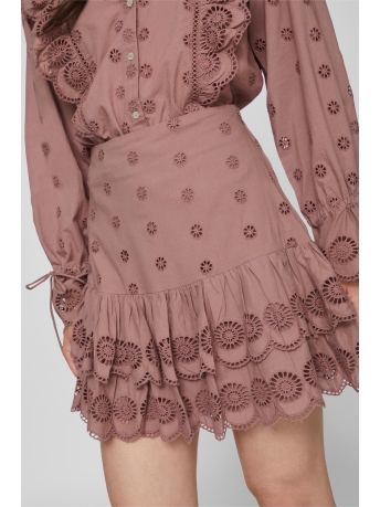 Rouge Vila Rok VIHOLLA HW SHORT SKIRT 14088888 TWILIGHT MAUVE