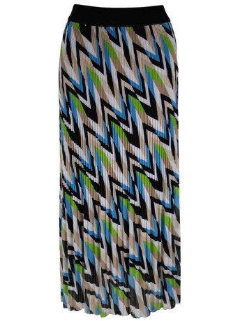 IZ NAIZ Rok PLISSE ROK 7681 ZIGZAG GROEN