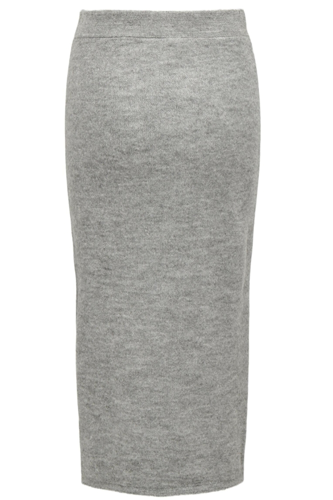 JDYLIBBY MW LONG SLIT SKIRT KNT 15323036 MEDIUM GREY MELANGE