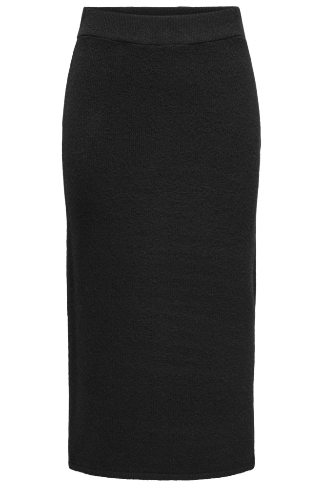 JDYLIBBY MW LONG SLIT SKIRT KNT 15323036 BLACK