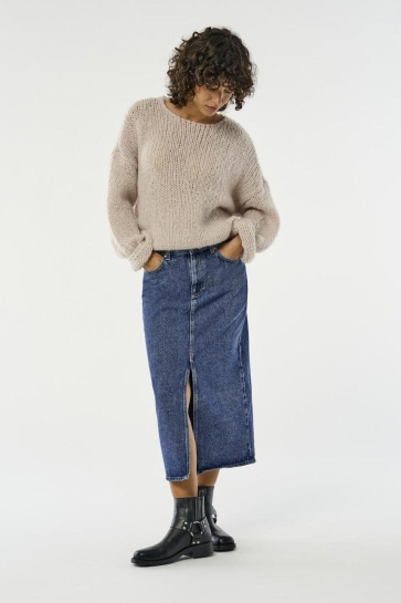 Only Rok ONLBIANCA MIDI SKIRT DNM REA NOOS 15319268 MEDIUM BLUE DENIM