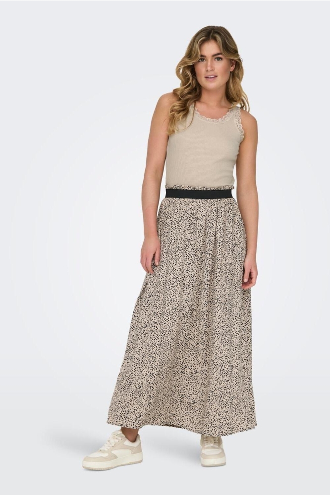 ONLVENEDIG AOP LIFE LONG SKIRT WVN 15251761 Silver Mink/LINA SMALL