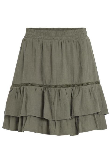 Vila vitovan flounce short skirt