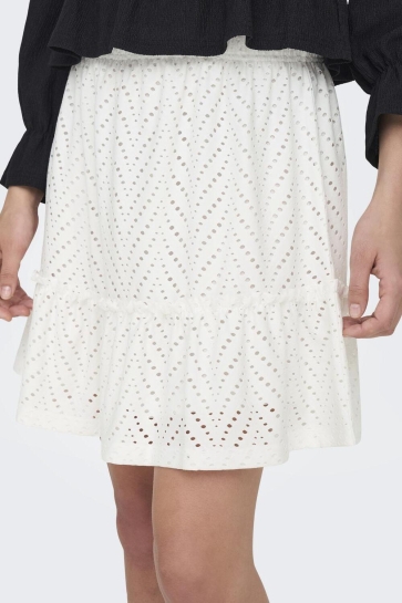 Jacqueline de Yong Rok JDYCARLA CATHINKA FRILL SKIRT JRS 15254681 CLOUD DANCER