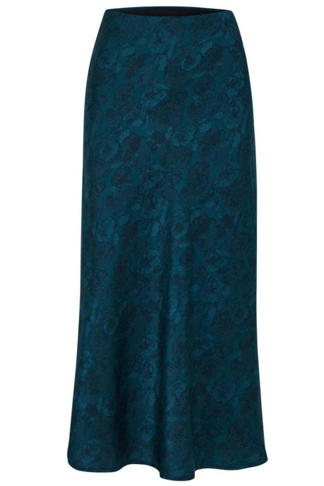 RAYA MIDI SKIRT PC7553 2114P OCEAN DEPTH PRINT